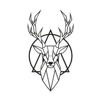 Cervo Decoração de parede em metal 2.0