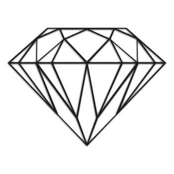 Diamante Decoração de parede em metal *OP=OP