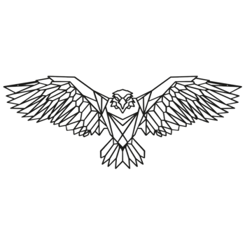 Decoração de parede em metal - Águia Small - 23,5 x 60 cm