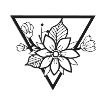 Flor decoração de parede em metal 1.0