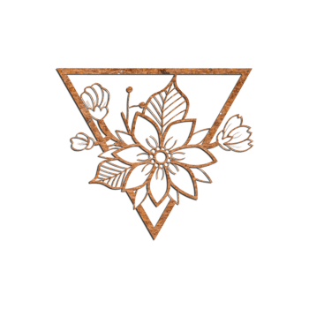 Flor Decoração de paredes em aço corten 1.0
