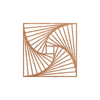 Formas geométricas Decoração de paredes em aço corten 3.0