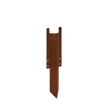 Estaca média aço corten 22 - 25 cm