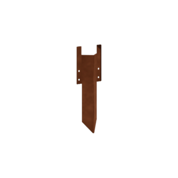 Estaca inferior aço corten 12 - 15 cm
