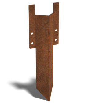 Estaca inferior aço corten 12 - 15 cm