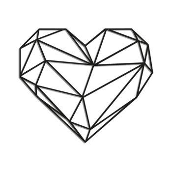 Decoração de parede em metal - Coração Small - 50 x 58,4 cm Decoração de parede em metal - Coração Small - 50 x 58,4 cm