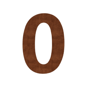 Número de casa em aço corten 0 - 15 cm