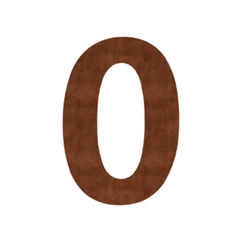 Número de casa em aço corten 0 - 30 cm