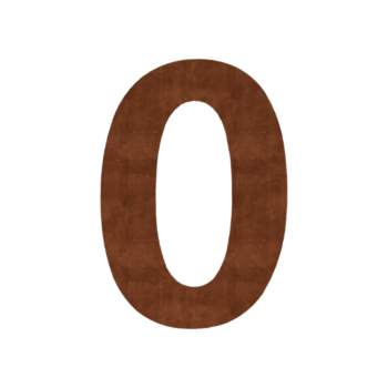 Número de casa em aço corten 0 - 80 cm