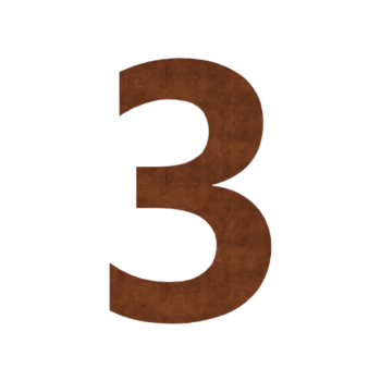 Número de casa em aço corten 3 - 30 cm