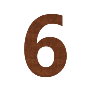 Número de casa em aço corten 6 - 15 cm