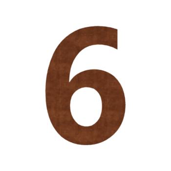 Número de casa em aço corten 6 - 80 cm