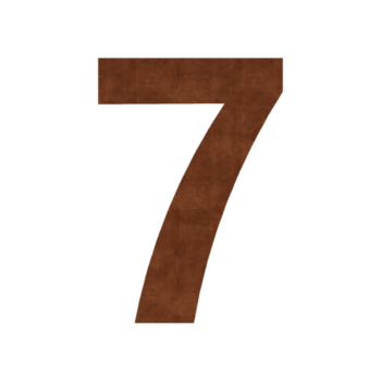 Número de casa em aço corten 7 - 15 cm