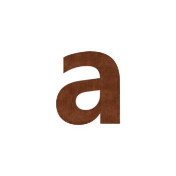 Número de casa em aço corten a - 10 cm