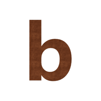 Número de casa em aço corten b - 15 cm
