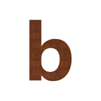 Número de casa em aço corten b - 22 cm