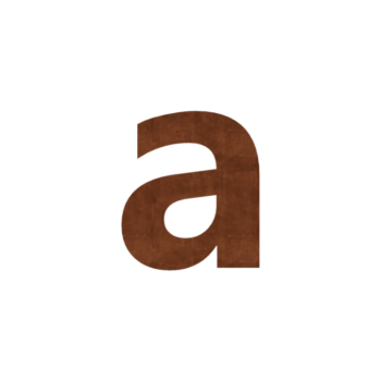 Número de porta em aço corten A - 8,7 x 10 cm - Autocolante