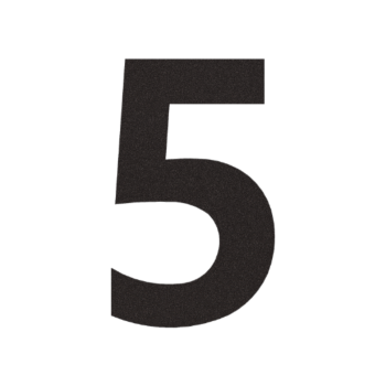 Número de casa em aço inoxidável preto 5 - 15 cm