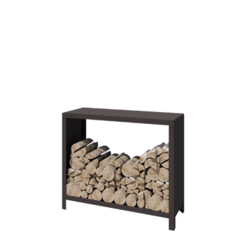 Abrigo para lenha em aço - Indiana - 120 x 40 x 100 cm - RAL7016 fosco (cinzento antracite)
