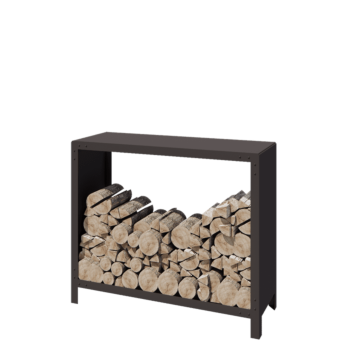 Abrigo para lenha em aço - Indiana - 120 x 40 x 100 cm - RAL7016 fosco (cinzento antracite)