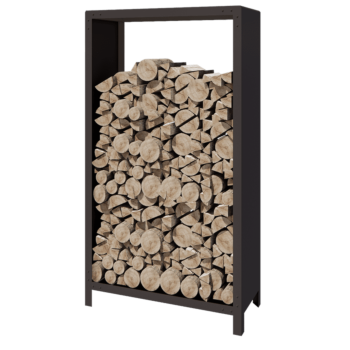 Abrigo para lenha em aço - Indiana - 100 x 40 x 180 cm - RAL7016 fosco (cinzento antracite)