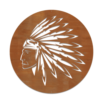Decoração de paredes em aço corten Índio