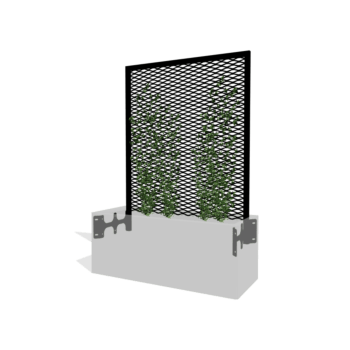 Grade para plantas trepadeiras preto 100 x 50 cm