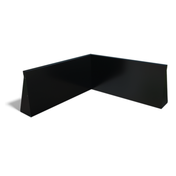 Muro de contenção em aço - Canto interno - 100 x 100 x 50 cm - RAL9010 fosco (branco)