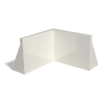 Muro de contenção em aço - Canto interno - 50 x 50 x 40 cm - RAL9005 fosco (preto)