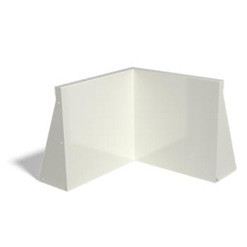 Muro de contenção em aço - Canto interno - 50 x 50 x 50 cm - RAL9005 fosco (preto)