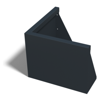 Muro de contenção em aço - Canto externo - 50 x 50 x 40 cm - Outra cor RAL