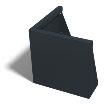 Muro de contenção em aço - Canto externo - 50 x 50 x 50 cm - Outra cor RAL