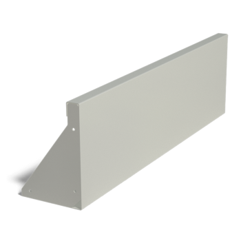 Muro de contenção em aço - Reto - 100 x 30 cm - RAL9005 fosco (preto)