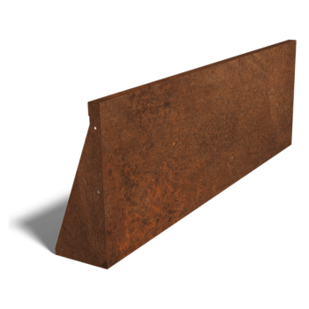 Muro de contenção reto de aço corten 150 cm (altura 50 cm)