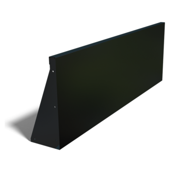 Muro de contenção em aço - Reto - 150 x 50 cm - RAL9005 fosco (preto)