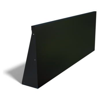 Muro de contenção em aço - Reto - 150 x 60 cm - RAL9005 fosco (preto)
