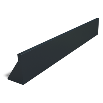 Muro de contenção em aço - Reto - 200 x 30 cm - RAL9005 fosco (preto)