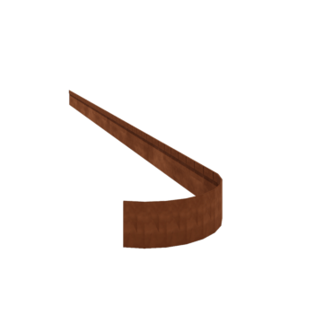 Borda achatada em aço corten FLEX 13 cm (comprimento 150 cm)