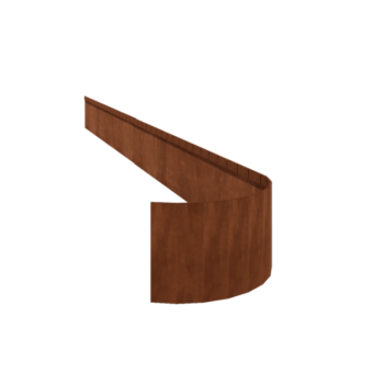 Bordadura em aço corten - Achatada FLEX - Altura 23 cm - 150 cm