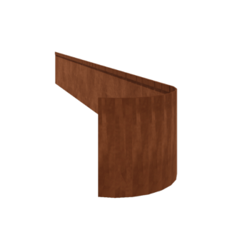 Borda achatada em aço corten FLEX 35 cm (comprimento 150 cm)