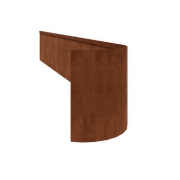 Borda achatada em aço corten FLEX 45 cm (comprimento 150 cm)