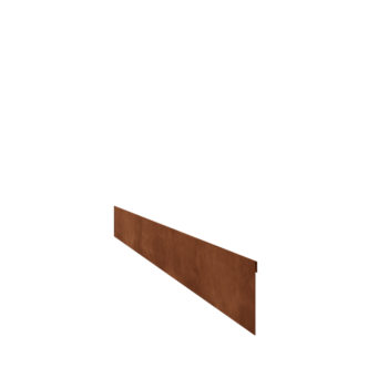 Borda achatada em aço corten 13 cm (comprimento 240 cm)