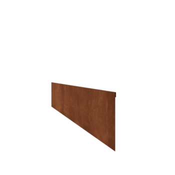 Bordadura em aço corten - Achatada - Altura 23 cm - 150 cm