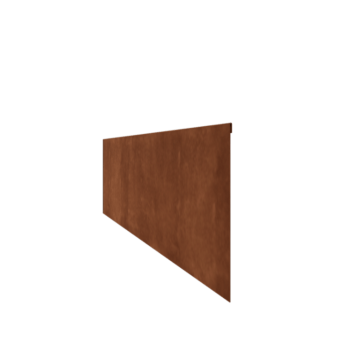 Borda achatada em aço corten 35 cm (comprimento 150 cm)