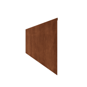 Borda achatada em aço corten 45 cm (comprimento 150 cm)