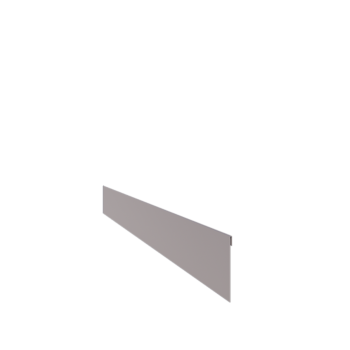 Borda achatada em aço galvanizado 13 cm (comprimento 150 cm)