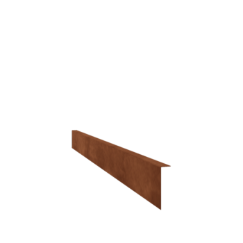 Borda fixa em aço corten 12 cm (comprimento 150 cm)