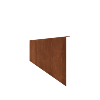 Borda fixa em aço corten 34 cm (comprimento 240 cm)