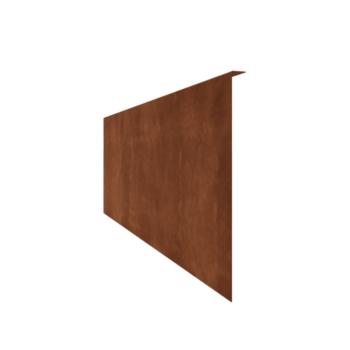 Bordadura em aço corten - Fixa - Altura 45 cm - 150 cm