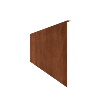 Bordadura em aço corten - Fixa - Altura 45 cm - 240 cm
